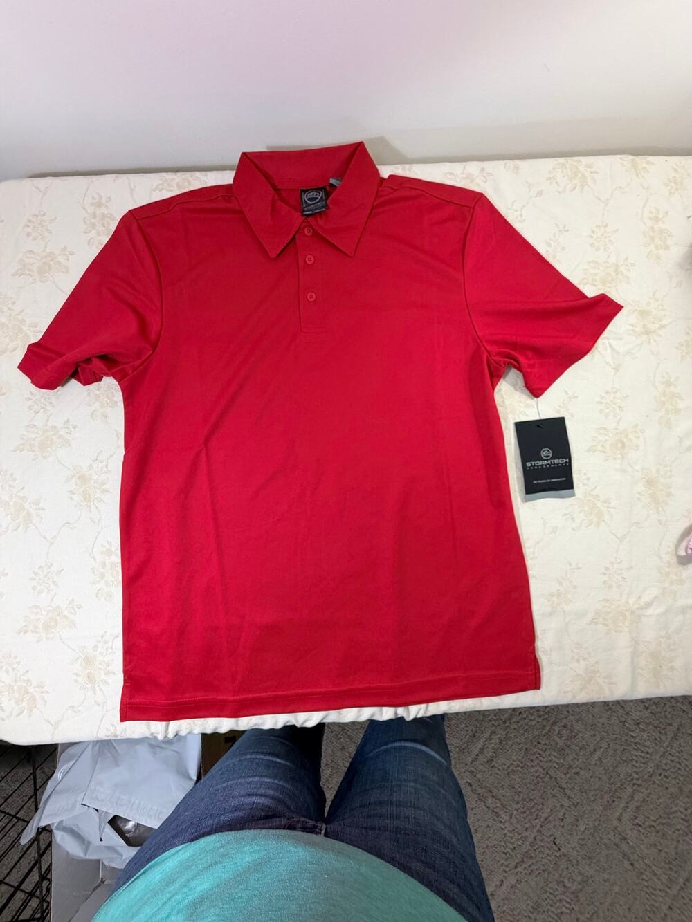 Stormtech H2X Dry Men's M Red Performance Golf Polo Shirt Moisture Wicking NWT
